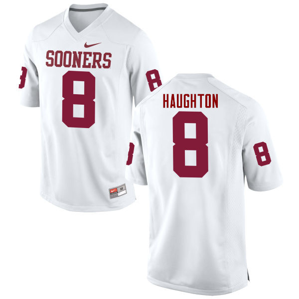 Oklahoma Sooners #8 Kahlil Haughton College Football Jerseys Game-White